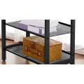 Odkládací stolek Vasagle Fioras 60 cm černý/hnědý