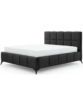 Dvoulůžková postel MIST 160x200 Velvetmat 06 tmavě šedá