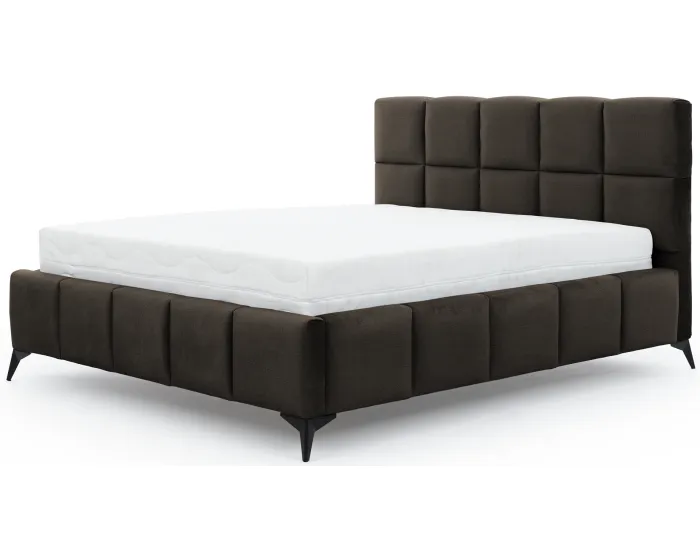 Dvoulůžková postel MIST 160x200 Velvetmat 22 tmavě hnědá
