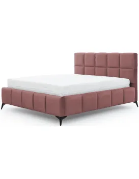 Dvoulůžková postel MIST 180x200 Velvetmat 24 růžová