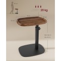 Výškově nastavitelný odkládací stolek Vasagle Cujo 40 cm černý/ořech
