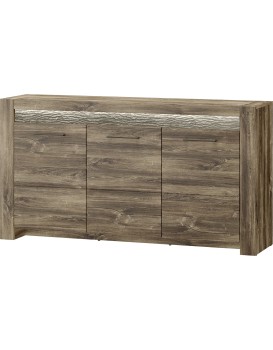 Komoda Belveder 45 158 cm s LED osvětlením dub Stirling