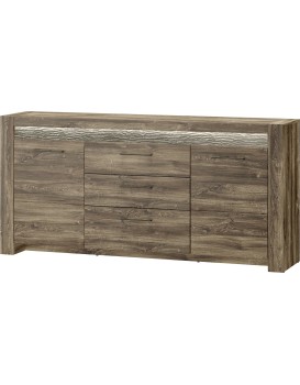 Komoda Belveder 46 178 cm s LED osvětlením dub Stirling