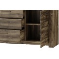Komoda Belveder 46 178 cm s LED osvětlením dub Stirling