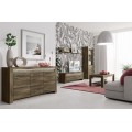 Komoda Belveder 45 158 cm s LED osvětlením dub Stirling
