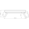 Lavice BREEZIO 03 140 cm z masivu/hnědá