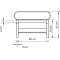 Lavice BREEZIO 03 140 cm z masivu/hnědá
