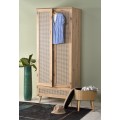 Šatní skříň Borneo K 80 cm dub artisan/černá