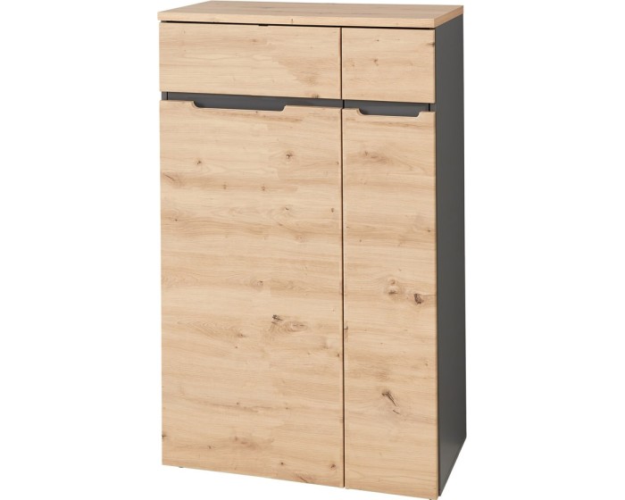Kancelářská komoda Brego 10 75 cm grafit/dub Artisan