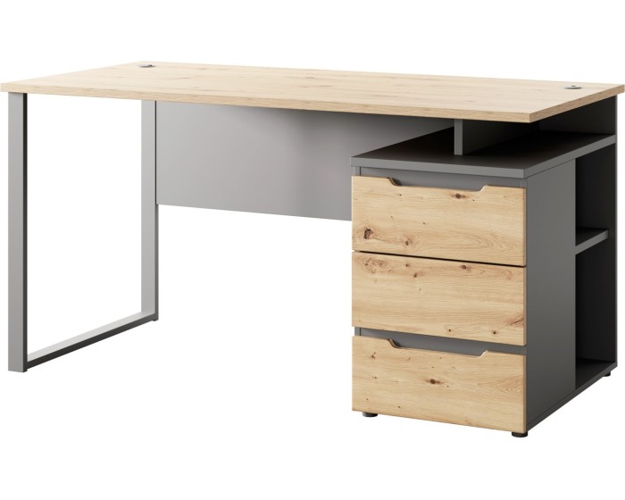 Psací stůl Brego 73 150 cm antracit/dub Artisan