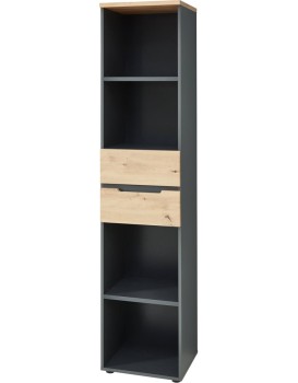 Kancelářský regál Brego 06 45 cm se zásuvkami grafit/dub Artisan