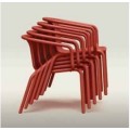 Zahradní židle s područkami BRENES 57,5x53x82,5 cm retro červená