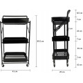 Kovový skládací kuchyňský vozík CARRIAGE 82 cm černý
