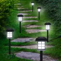 Sada 6 ks solárních LED lamp Patyway černá/studená bílá