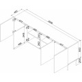 Komoda Isla 200 cm I černá