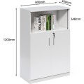 Kancelářská skříňka Houseland Prime Air 01 80 cm bílá