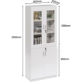 Vysoká kancelářská skříň Houseland Prime Neo 02 80 cm bílá