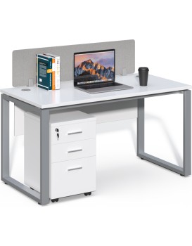 Kancelářský stůl s kontejnerem Houseland Prime Max 01 140 cm bílý