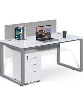 Kancelářský stůl s kontejnerem Houseland Prime Max 01 160 cm bílý