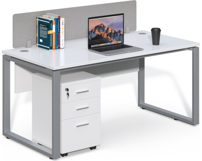 Kancelářský stůl s kontejnerem Houseland Prime Max 01 160 cm bílý