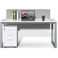 Kancelářský stůl s kontejnerem Houseland Prime Max 01 160 cm bílý