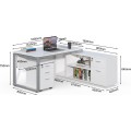 Kancelářský stůl s kontejnerem a komodou Houseland Prime Home 03 160 cm bílý