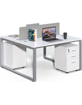 Kancelářská sestava 2 osoby Houseland Prime Max 01 140 cm bílá