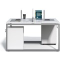 Kancelářská sestava 2 osoby Houseland Prime Max 01 140 cm bílá