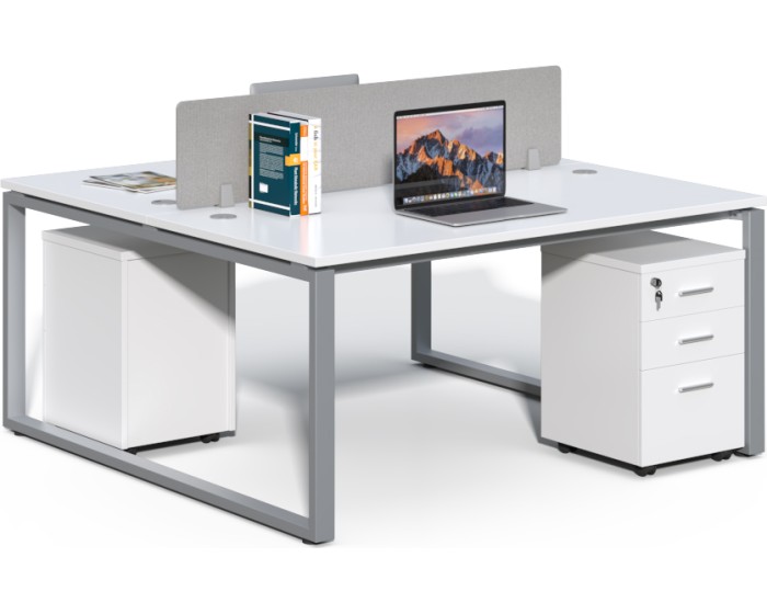 Kancelářská sestava 2 osoby Houseland Prime Max 01 160 cm bílá