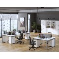 Kancelářská sestava 2 osoby Houseland Prime Max 01 120 cm bílá