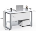 Kancelářský stůl s kontejnerem Houseland Prime Home 02 A 140 cm bílý