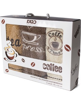 Sada bavlněných ručníků Coffee 30x50 cm