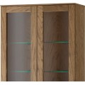 Vitrína Cozy 12 z masivu s LED osvětlením 95 cm dub Rustikal