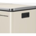 Odpadkový koš s víkem JORDAN 2x30 l krémový