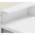 Komoda Parkes s LED osvětlením a zásuvkami šedá/bílá