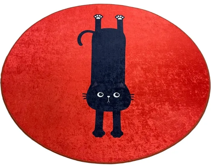 Koupelnový kobereček KITTY 80 cm červený
