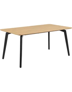 Jídelní stůl Cadiz 160 cm dub přírodní/černý
