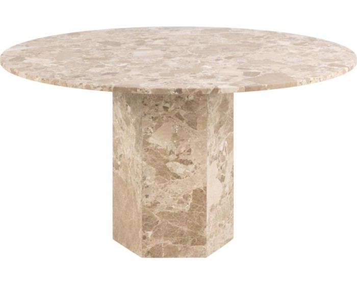 Jídelní stůl Naxos 130 cm mramor Latte