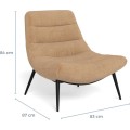 Lounge křeslo Milford světle hnědé