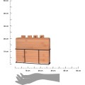 Sada 4 ks bambusových prkének na krájení ve stojanu TIMBER hnědá 