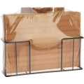 Sada 4 ks bambusových prkének na krájení ve stojanu TIMBER hnědá 
