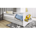 Dětská postel Babydreams bagr bílá