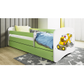 Dětská postel Babydreams bagr zelená