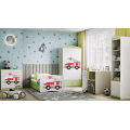 Dětská postel Babydreams hasičské auto zelená
