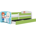 Dětská postel Babydreams Sněhové princezny zelená