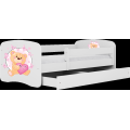 Dětská postel Babydreams medvídek s motýlky bílá