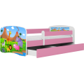 Dětská postel Babydreams safari růžová