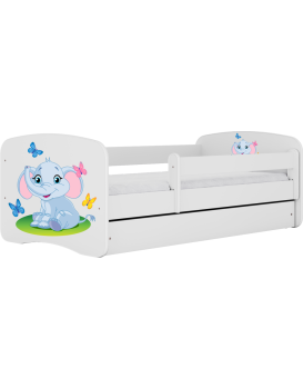 Dětská postel Babydreams slon s motýlky bílá