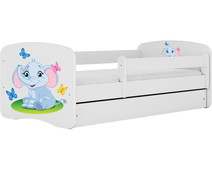 Dětská postel Babydreams slon s motýlky bílá