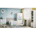 Dětská postel Babydreams slon s motýlky bílá